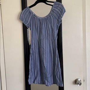 Hollister blue and white striped dress